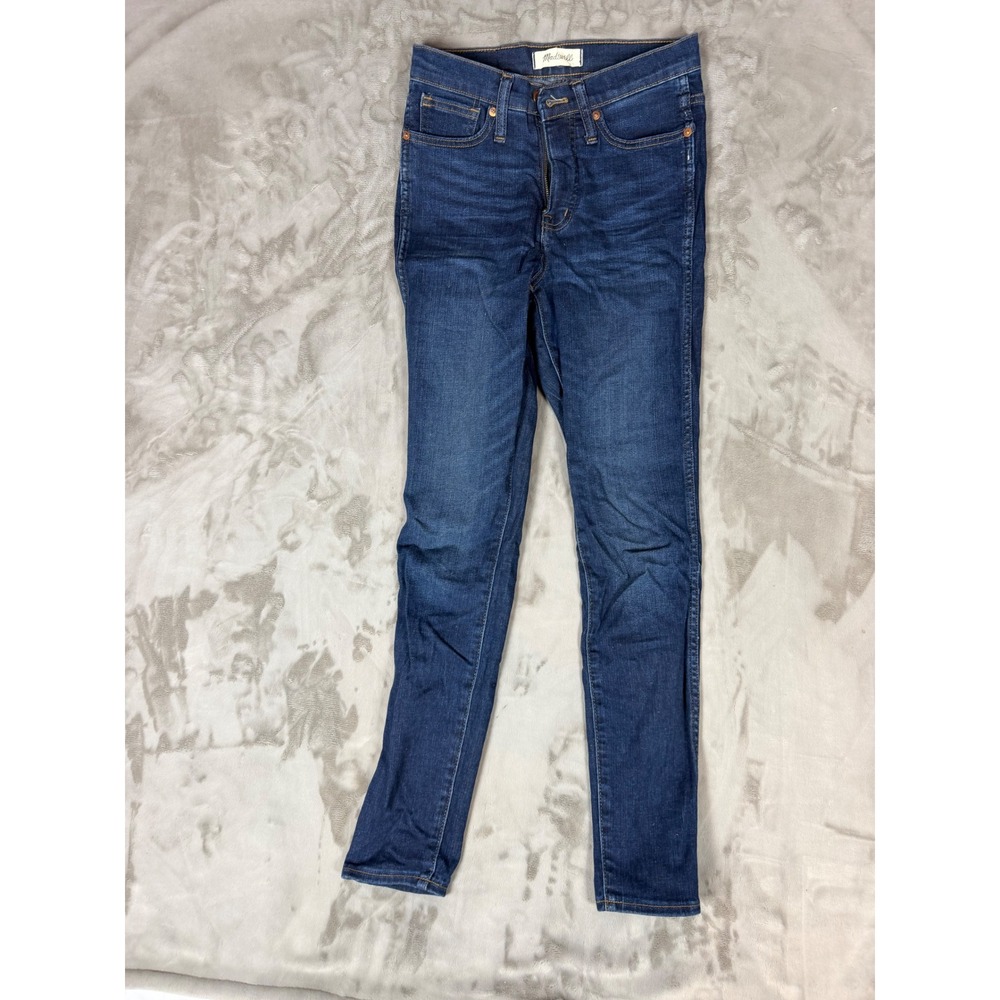 Madewell 10 High-Rise Skinny Jeans Dark Indigo Blue Size 25 Denim